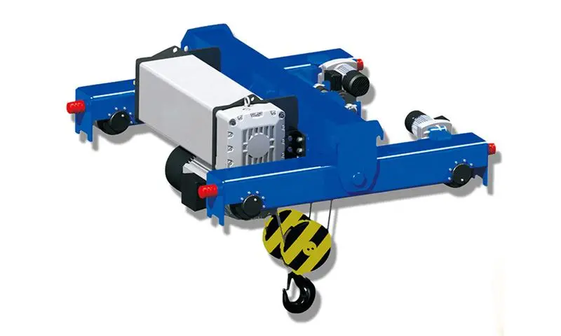 Wire rope hoist with trolley