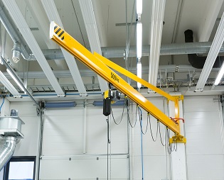 Wall mounted workstation jib crane