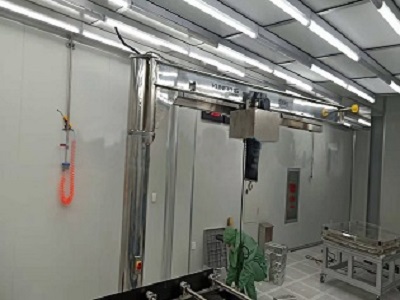 Pharma Grade Stainless Steel Column Jib Crane Exported to Russia