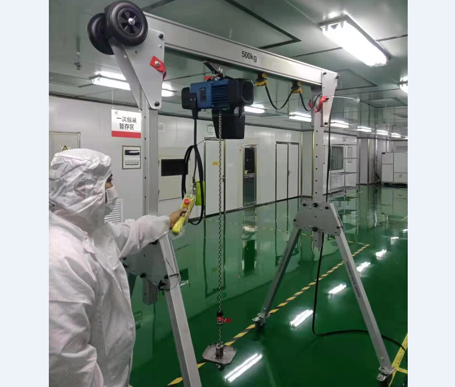 Indoor adjustable gantry crane