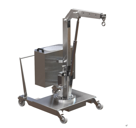 Cleanroom mobile foldable jib crane