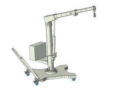 Mobile Foldable Workshop Jib Crane for Cleanroom Use