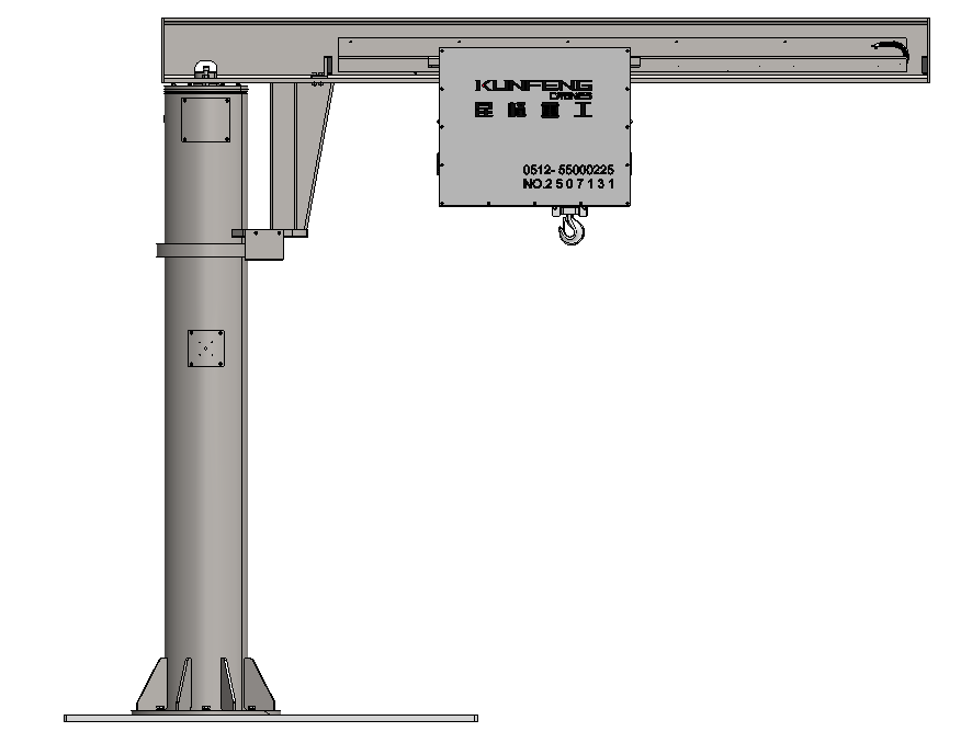Cleanroom column jib crane in&nbsp;stainless&nbsp;steel