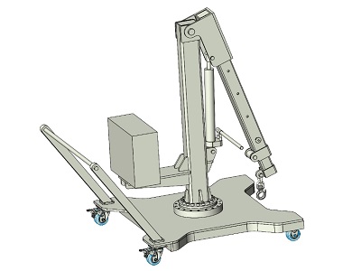 Hydraulic Foldable Stainless Steel Jib Crane Sold to Spain