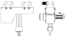 Belt hoist with monorail trolley