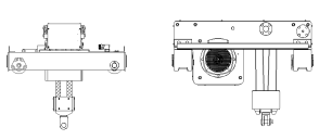 Belt hoist with double girder trolley
