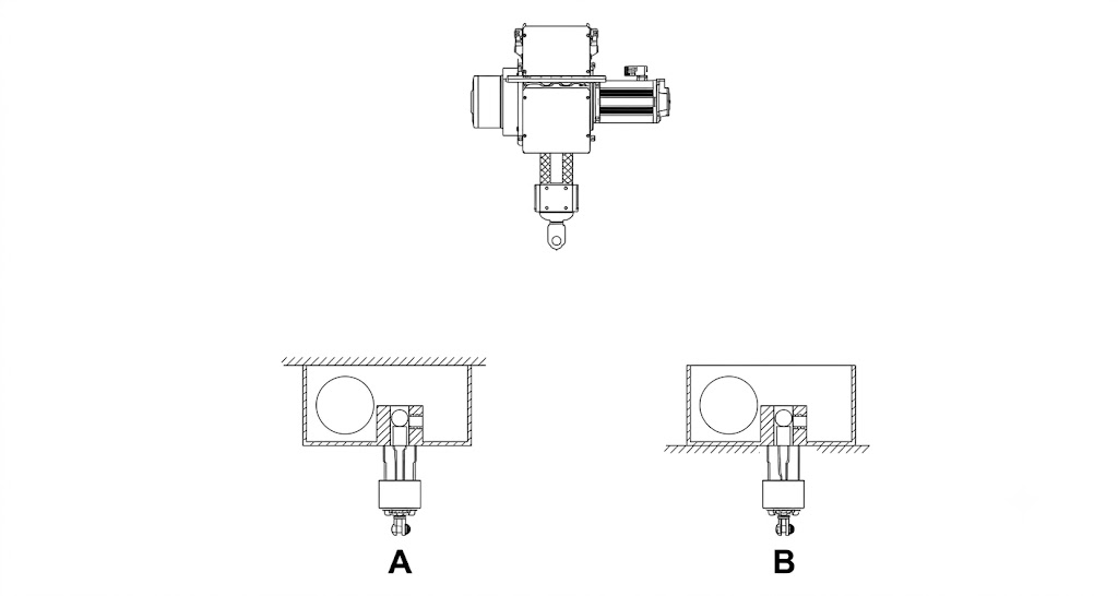 Belt hoist fixed installation