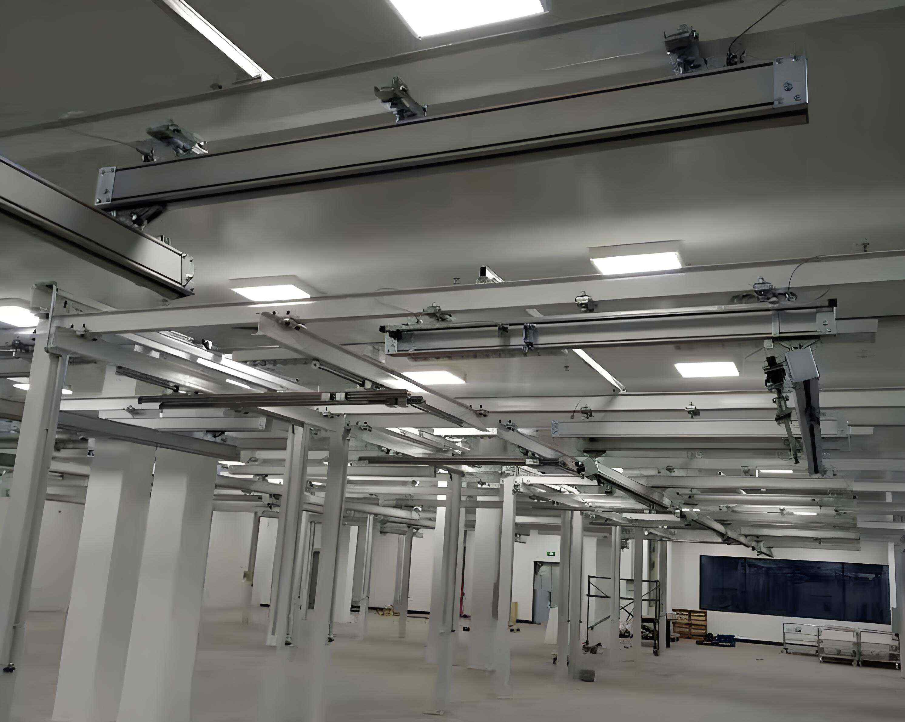 Ceiling mounted KBK aluminum rail crane system