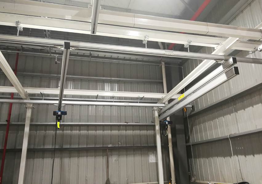 KBK aluminum monorail crane with electric chain hoist